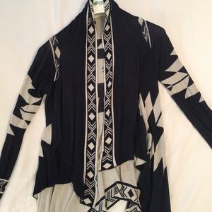 Navy and White Cardigan